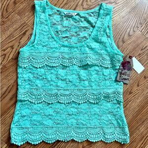 Wallflower Mint Lace Tank